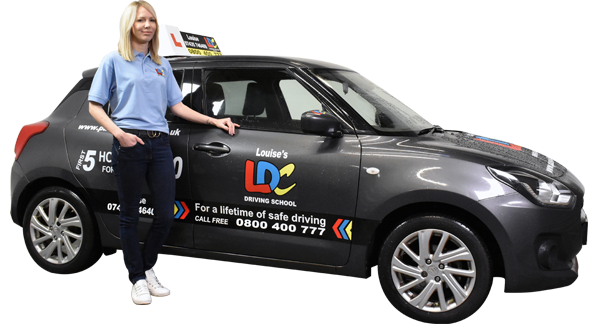 Louise Parker's driving school car